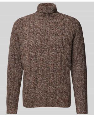 Bugatti Rollkragenpullover Mit Label-Detail - Braun