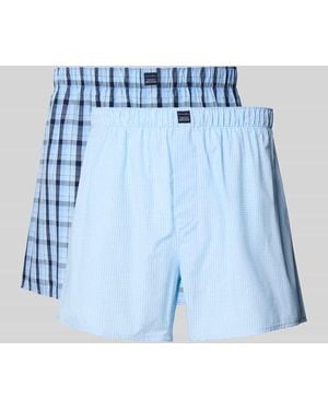 Christian Berg Men Boxershorts mit Label-Patch im 2er-Pack - Blau