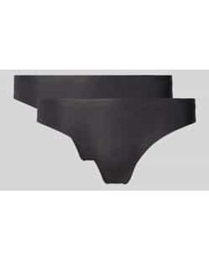 Marc O' Polo String Met Labelprint - Zwart
