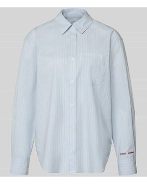 Samsøe & Samsøe Hemdbluse mit Knopfleiste Modell 'LOVA' - Blau