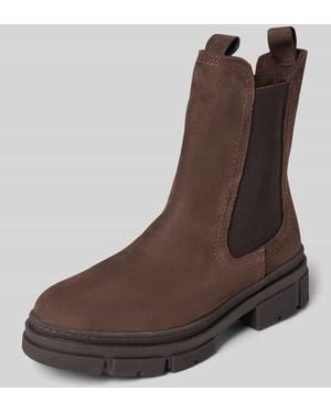 Tamaris Chelseas aus echtem Rindvelours - Braun