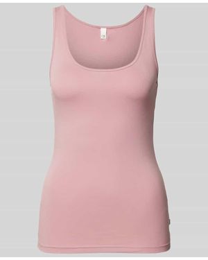 QS Tanktop Mit Tiefem Rundhalsausschnitt - Pink