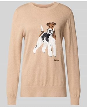 Barbour Regular Fit Strickpullover aus Baumwoll-Kaschmir-Mix - Natur