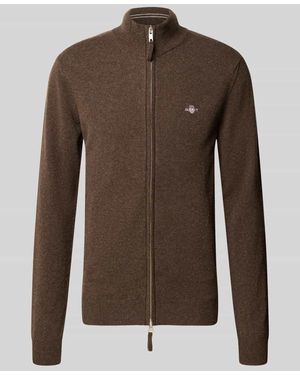 GANT Regular Fit Pullover aus reiner Wolle - Braun