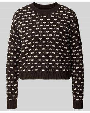 Vero Moda Pullover mit Bouclé-Struktur - Schwarz
