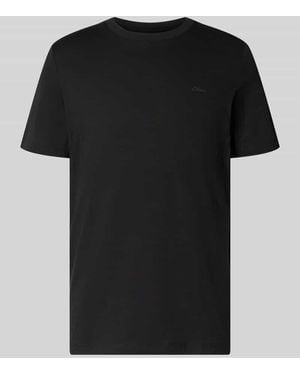 S.oliver Regular Fit T-Shirt aus reiner Baumwolle - Schwarz
