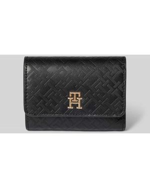 Tommy Hilfiger Portemonnaie mit Trifold-Design - Schwarz