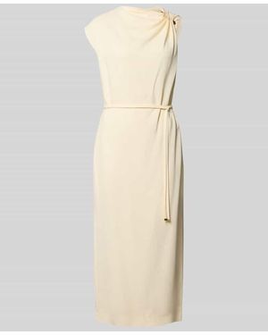 BOSS Regular Fit Freizeitkleid aus Viskose-Mix Modell 'DANNEA' - Natur