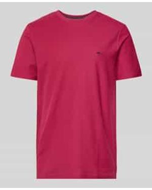 Fynch-Hatton T-shirt Met Logostitching - Roze