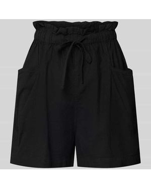 QS Loose Fit Shorts mit elastischem Bund - Schwarz