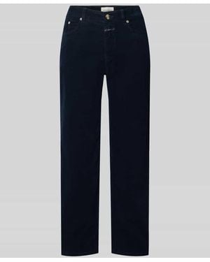 Closed Straight Fit Jeans in Cord-Optik Modell 'Milo' - Blau