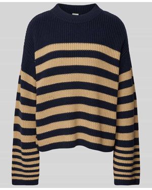 Y.A.S Strickpullover Mit Rundhalsausschnitt Modell 'Riga' - Blau