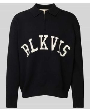 BLKVIS Strickpullover mit Polokragen - Blau