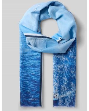 Marc Cain Schal mit Seiden-Anteil - Blau