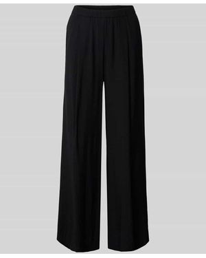 SteHmann Wide Fit Stoffhose aus Viskose-Mix Modell 'Frencis' - Schwarz