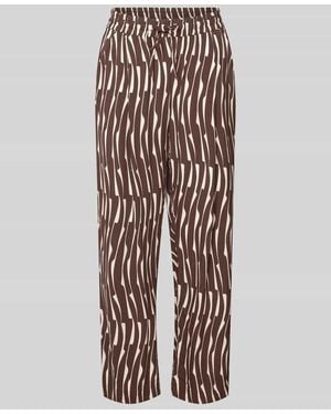 Opus Wide Leg Stoffhose aus Viskose Modell 'Marou bamboo' - Mehrfarbig