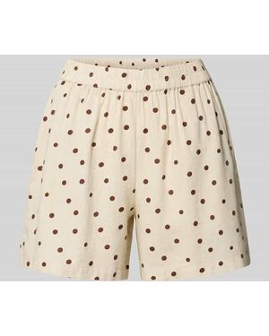 Pieces Regular Fit Stoffshorts aus Viskose-Leinen-Mix Modell 'Pia' - Natur
