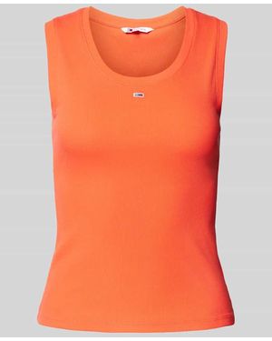 Tommy Hilfiger Tanktop Mit U-Ausschnitt Modell 'Essentials' - Orange