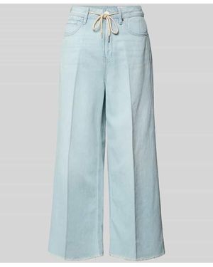S.oliver Wide Leg Culotte-Jeans aus Lyocell-Baumwoll-Mix Modell 'SURI' - Blau