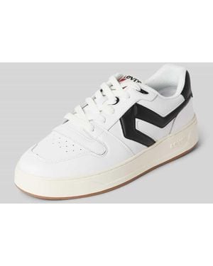 Levi's Sneaker aus Leder-Mix Modell 'GLIDE' - Weiß