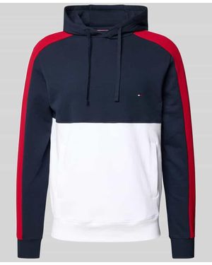 Tommy Hilfiger Regular Fit Hoodie aus reiner Baumwolle - Blau