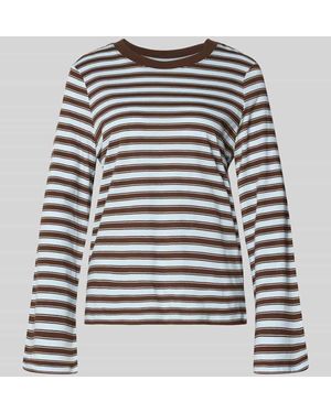 ONLY Regular Fit Langarmshirt aus reiner Baumwolle Modell 'LUNA' - Grau