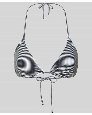 Pieces Regular Fit Bikini-Oberteil mit Allover-Muster Modell 'BAOMI' - Grau