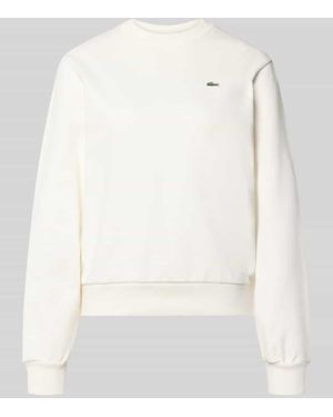 Lacoste Relaxed Fit Sweatshirt aus reiner Baumwolle - Weiß
