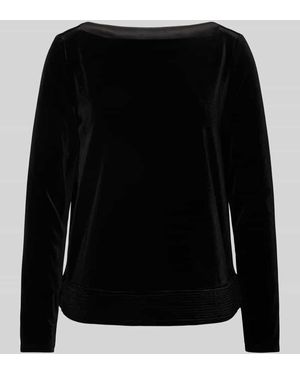 Emporio Armani Longsleeve mit U-Boot-Ausschnitt - Schwarz