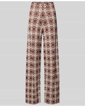 Suncoo Paris Flared Cut Hose im Allover-Look Modell 'JASPER' - Weiß