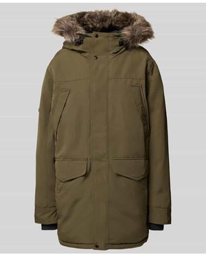 Superdry Regular Fit Parka mit Pattentaschen Modell 'Everest' - Grün