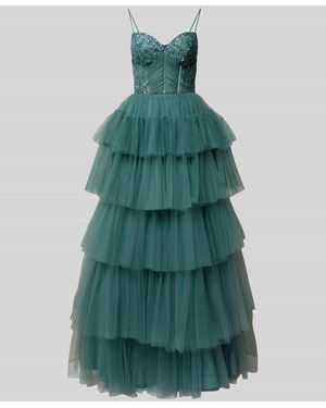 Luxuar Abendkleid mit Herz-Ausschnitt - Grün