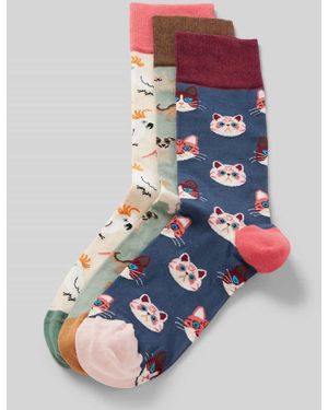 DillySocks Socken Mit Motiv-Stitching Modell 'Precious Pets' Im 3Er-Pack - Mehrfarbig