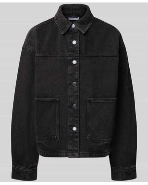 Noisy May Jeansjacke mit aufgesetzten Taschen Modell 'KETTIE' - Schwarz