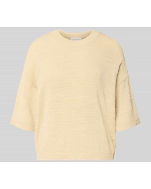 MSCH Copenhagen Strickshirt mit 1/2-Arm Modell 'Lauralynn' - Natur