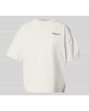 PEGADOR Oversized T-Shirt Met Labelstitching Model 'Marialva' - Wit