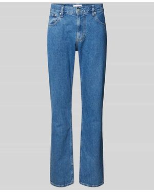 Calvin Klein Straight Fit Jeans Im 5-Pocket-Design Modell 'Authentic' - Blau