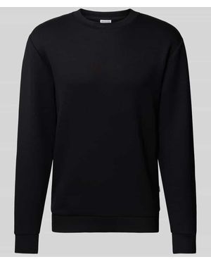 SELECTED Sweatshirt mit gerippten Abschlüssen Modell 'EMANUEL' - Blau