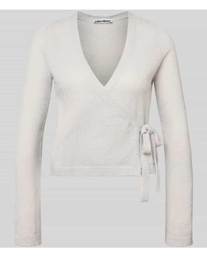 Review Strick-Cardigan in Wickeloptik - Weiß