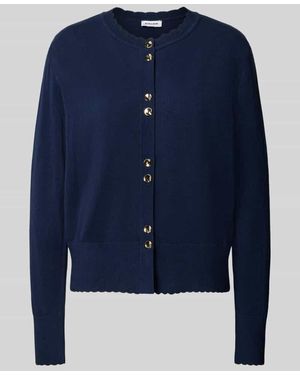 MORE&MORE Cardigan aus Viskose-Mix - Blau