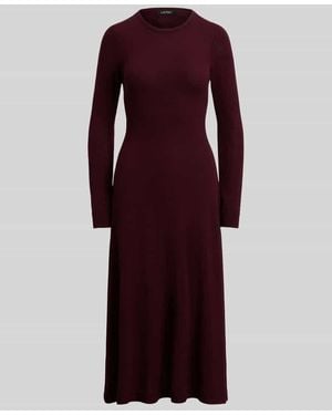 Ralph Lauren A-Linie Freizeitkleid aus reiner Wolle Modell 'VORLEY' - Lila