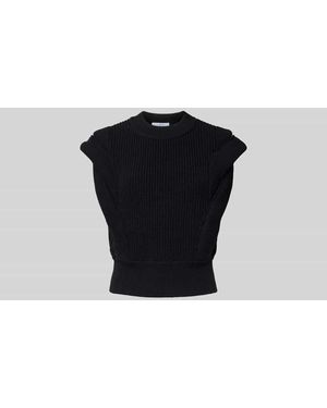 IRO T-Shirt in Strick-Optik - Schwarz