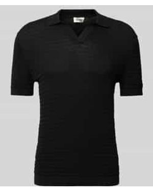 DRYKORN Regular Fit Poloshirt Met V-hals - Zwart