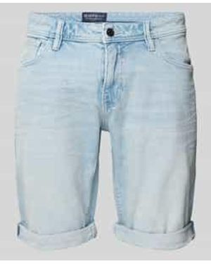 Tom Tailor Slim Fit Bermuda Van Katoenmix - Blauw