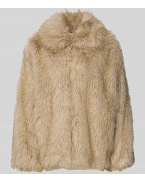 Liu Jo Regular Fit Jacke aus Kunstfell - Natur