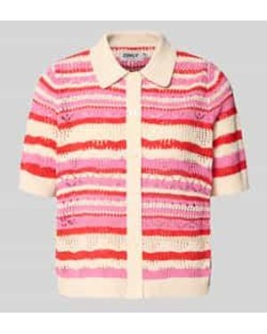 ONLY Regular Fit Poloshirt Van Knitwear Model 'Lula' - Roze