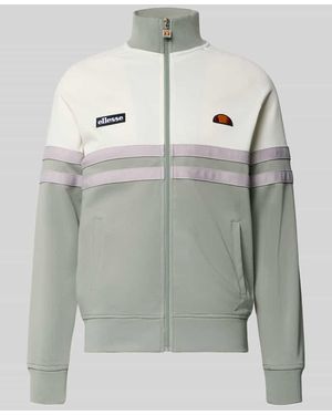 Ellesse Trainingsjacke mit Label-Patch und Stehkragen Modell 'RIMINI' - Grau