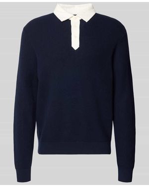GANT Regular Fit Pullover aus Baumwoll-Woll-Mix - Blau