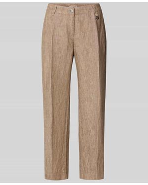 M·a·c Culotte aus Leinen mit Eingrifftaschen Modell 'Nora' - Natur