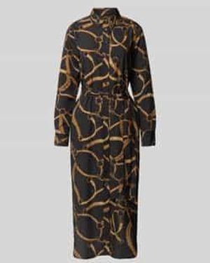 Ralph Lauren Midi-jurk Met Blousekraag - Zwart